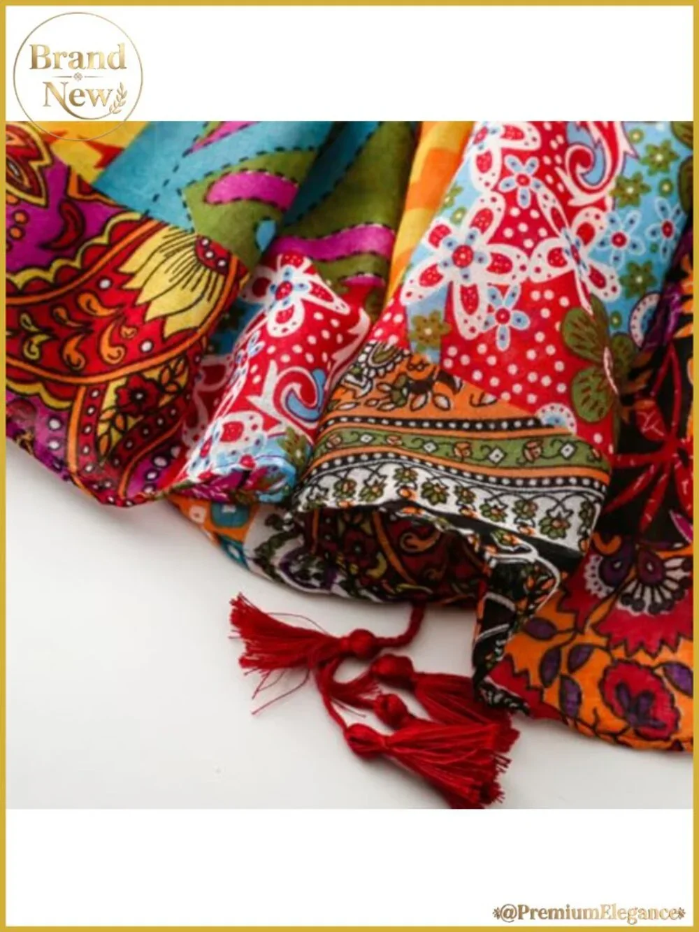 Soft Lightweight Boho Polyester Scarf Shawl Wrap 70 x 35 Inches